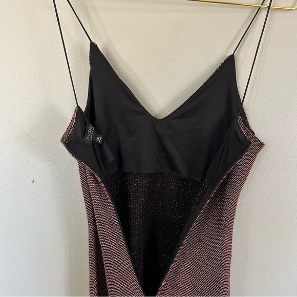 Topshop • Bronze Sleeveless Slip Midi Dress - Picture 4 of 9